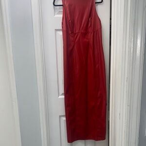 Elegant Red Sleeveless Dress